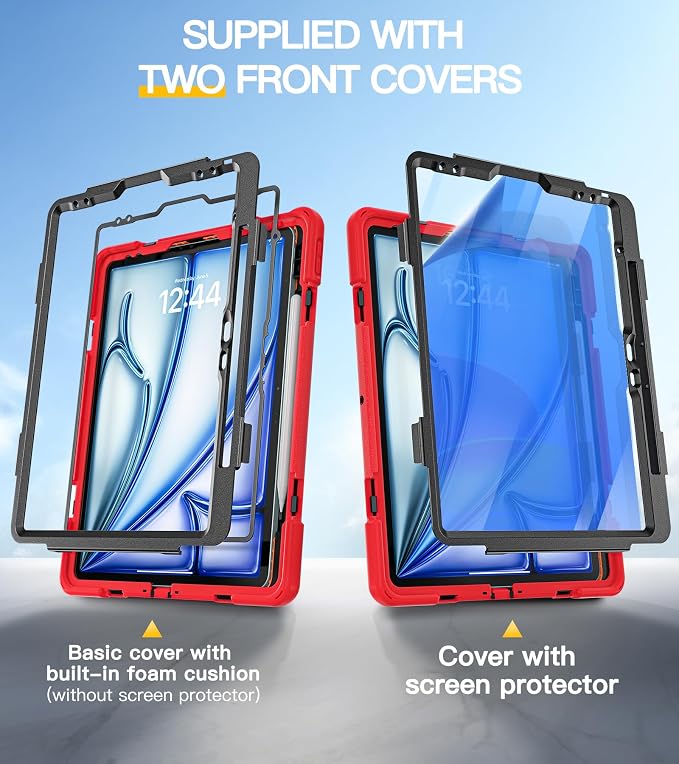 BRAECN Case for iPad Air 11 inch 2026(M4) 2025(M3) 2024(M2)iPad Pro 11 inch(4th/3rd/2nd/1st)&amp Air 10.9(5th/4th) Protective with Pencil Holder Screen Protector 360°Rotating Stand Handle Full Body