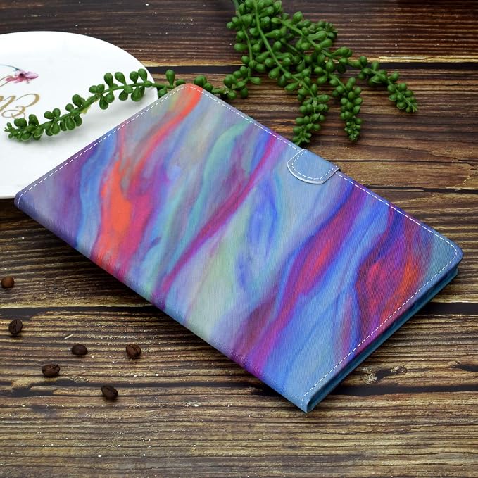 for Apple iPad 10.2 Case 2021/2020/2019 iPad 9th/8th/7th Generation Smart Cover with Pencil Holder [Auto Wake/Sleep] PU Leather Stand Folio Tri-fold Shockproof Thin Shell Colored Graffiti