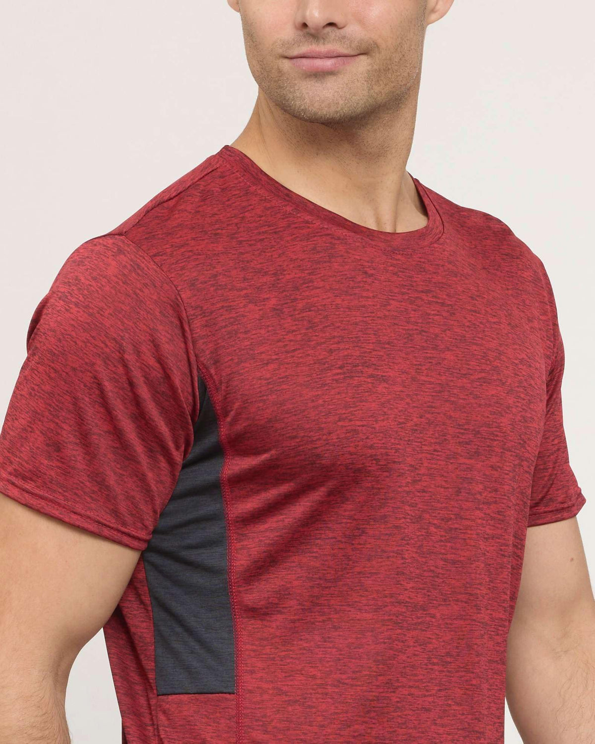 Real Essentials 5 Pack: Men's Dry-Fit Short Sleeve Crew Neck T Shirts Fitness Running Gym Workout Cool Exercise Athletic Tee, Set 5, Large