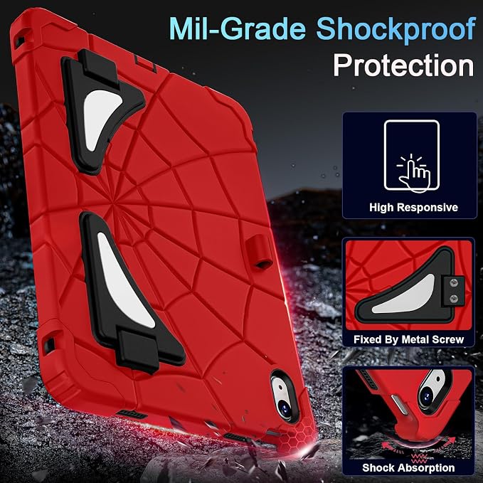 Auizotl Case for iPad (A16) 11'' 11th/10th Generation 10.9'' 2025/2022iPad Case 10th Generation with Screen ProtectorHeavy Duty Shockproof Cover for i Pad 11.0/10.9 InchBlack