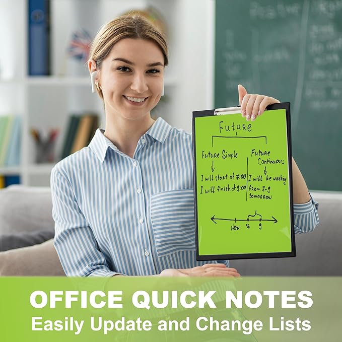 Dry Erase Board Sticker- Whiteboard Stickers-8.3''x11.7'' Removable Dry Erase Sheets- Fridge Dry Erase Paper for Wall/Desk/Refrigerator/Door/Locker/Home/Office/Classroom (Green-2Pcs)