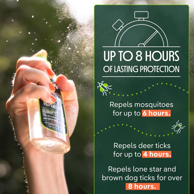 Murphy's Naturals Mosquito & Tick Bug Repellent Spray, Oil of Lemon Eucalyptus for Skin + Outdoor Gear, 4 Ounce Pump, 1-Pack