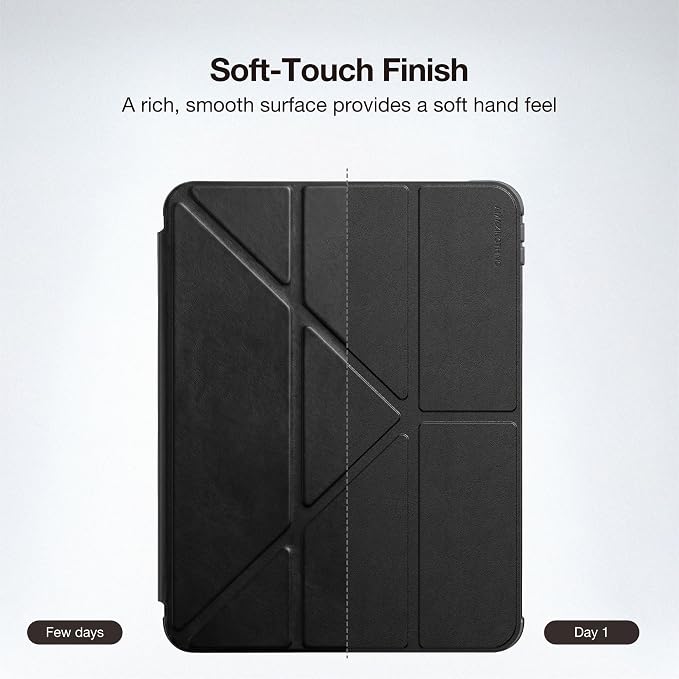 AMAZINGTHING for iPad Air 11-Inch M4/M3/M2 [Titan MAX Weave Case] Rugged Aramid Fiber Back X-Cushion PRO 7 Shock Absorption Y-Fold Multi-Angle Stand Built-in Stylus Pen Durable Nylon Black
