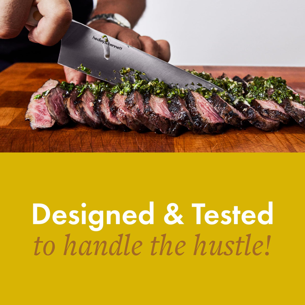hedley & bennett Professional Chef Knife, 8 inch, Caviar (Black)