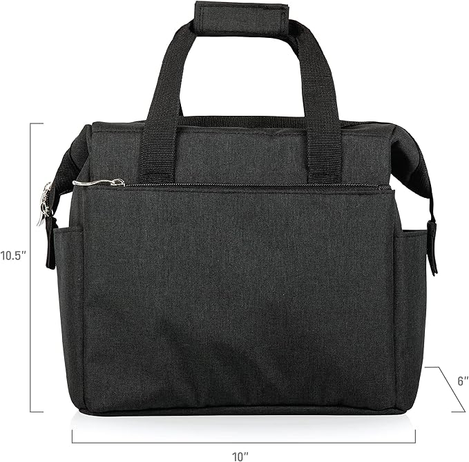 PICNIC TIME Star Wars Mandalorian Grogu On The Go Lunch Bag, Soft Cooler Lunch Box, Insulated Lunch Bag, (Black)
