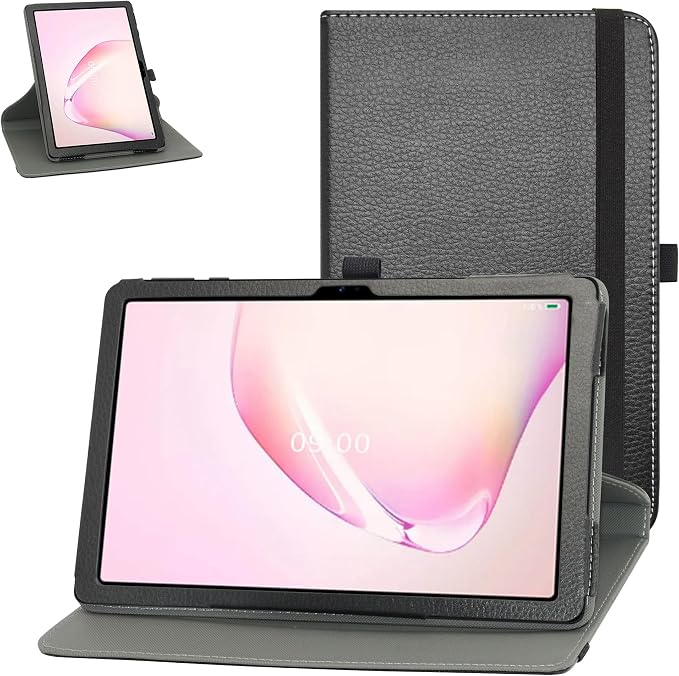 MAMA MOUTH for Onn 10.1 inch Rotating Case360 Degree Rotary Stand with Cute Pattern Cover for Onn 10.1 inch (2024 Model:100135925) 10.1 Tablet (JUST Fit Onn 10.1 2024)Black 10002118-1