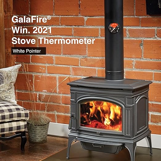 GALAFIRE 2PCS Wood Stove Thermometer Magnetic for Wood Burning Stove Burn Indicator for Gas Stoves Pellet Stove