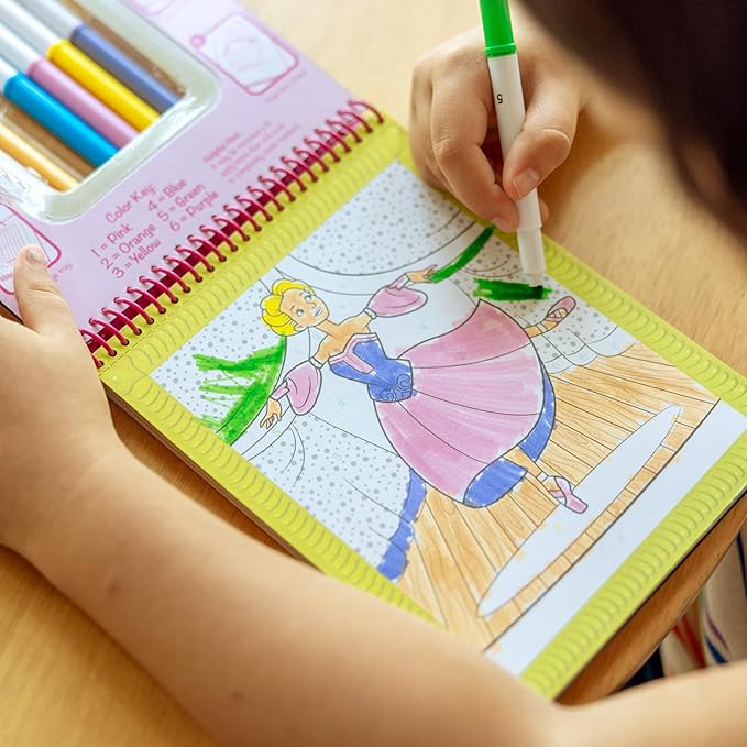 Melissa & Doug On The Go Color by Numbers Kids' Design Board - Unicorns, Ballet, Kittens, and More