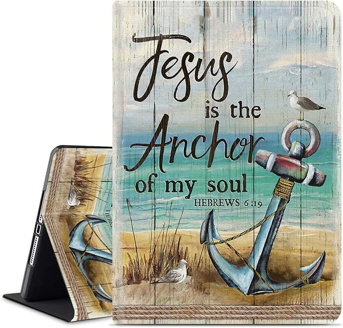 Compatible for iPad Air 13 inch Case (M3 2025 /M2 2024)/Pro 12.9 inch (6th/5th/4th/3rd 2022/2021/2020/2018)Adjustable Stand Protect CoverAnchor Christian