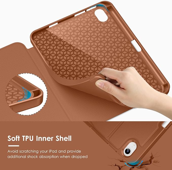 VIKESI Case for iPad mini 7 (A17 Pro) and iPad mini 6Multiple Angles Magnetic Stand CoverShockproof Soft BackPencil Holderand Auto Sleep/WakeBlack