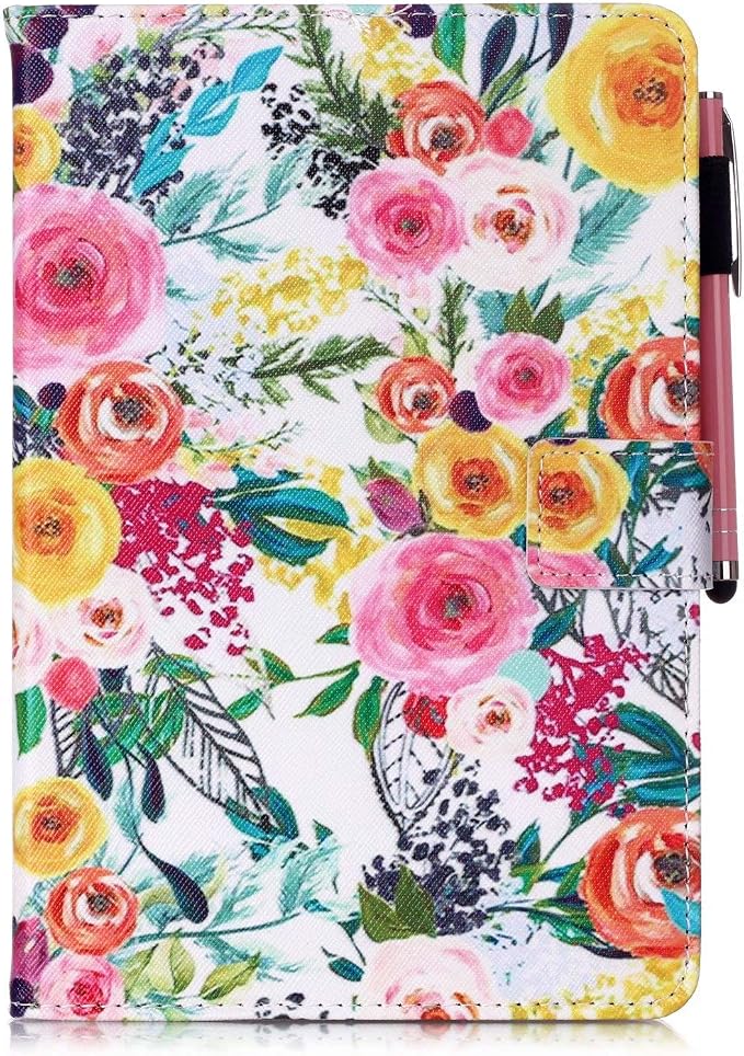Case for iPad mini 1 2 3 4 Mini 5 Leather Smart Kickstand Case Flip Wallet Protective Case Compatible with iPad mini 1 2 3 4 Mini 5 2019 Pink Gold Marble