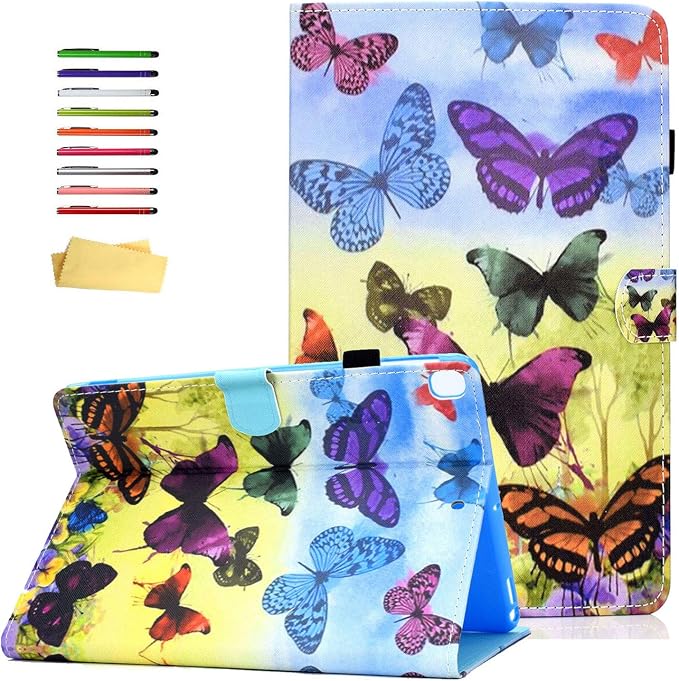 for Apple iPad 10.2 Case 2021/2020/2019 iPad 9th/8th/7th Generation Smart Cover with Pencil Holder [Auto Wake/Sleep] PU Leather Stand Folio Tri-fold Shockproof Thin Shell Colored Graffiti