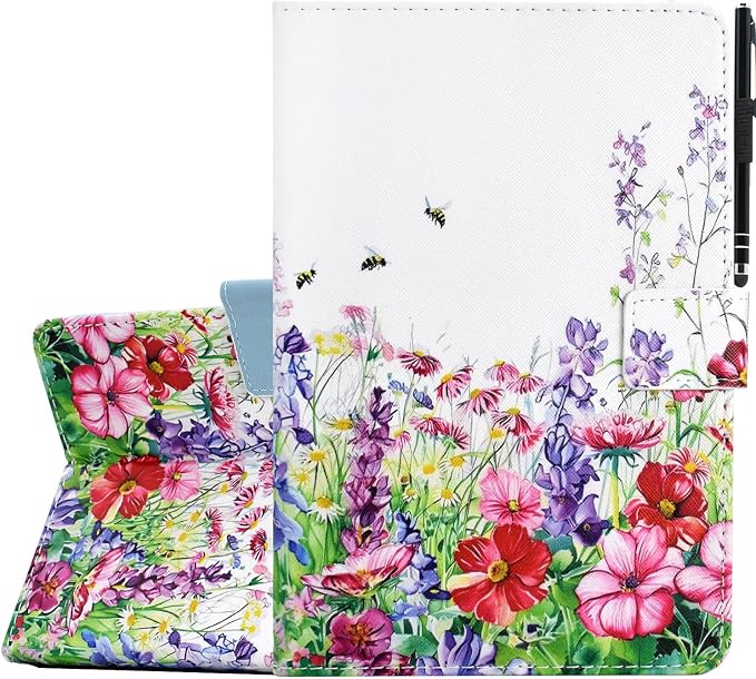 Case for iPad 9th/8th/7th Generation iPad 10.2 Case (2021/2020/2019 Model iPad 9/8/7 Case) PU Leather Folio Folding Stand Cover for iPad 10.2 inch Auto Wake/Sleep Hummingbird
