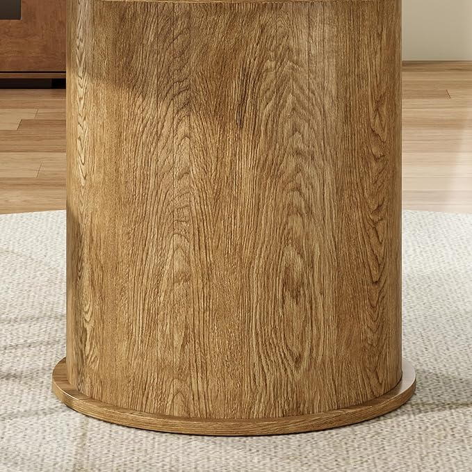 Farini 43" Round Dining Table for 4-6,Modern Kitchen Room Table with Wood Top & Sturdy Metal Base,Walnut
