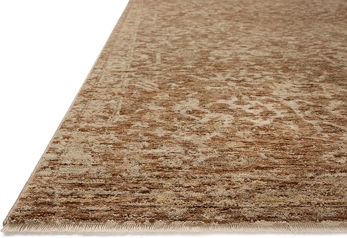 Loloi Magnolia Home by Joanna Gaines Junie Collection JUE-01 Clay/Natural 11'-6" x 15'-7", .38" Pile Height, Area Rug
