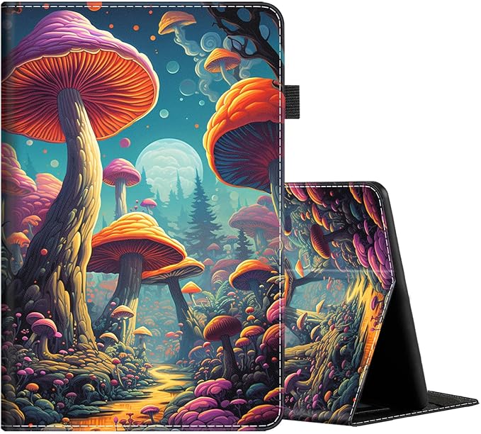 Case for All-New Amazon Fire HD 10 and 10 Plus Tablet (13th/11th Generation 2023/2021 Release) 10.1 Multi-Angle Smart Stand Cover Auto Sleep/Wake Skull and Fire