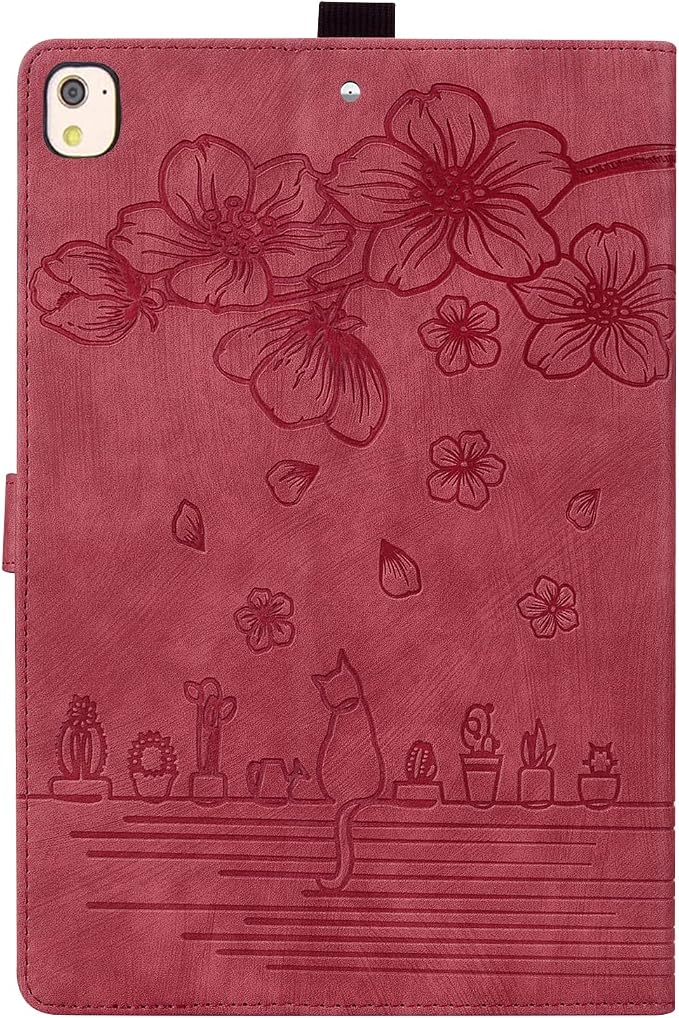for Apple iPad 10.2 Case 9th/8th/7th Generation Cover (2021/2020/2019) with Auto Wake/Sleep Ultra Thin Lightweight Trifold Stand Folio PU Leather &amp Hard Back Hybrid Cover Almond Blossom