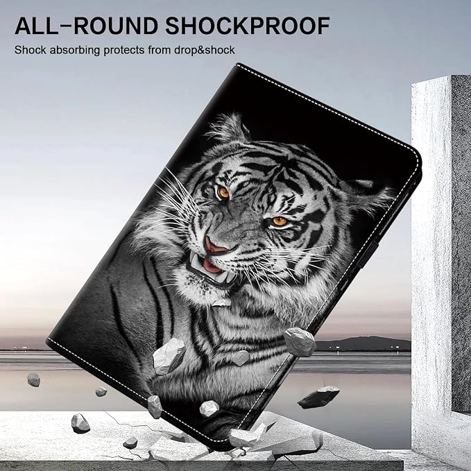 ALILANG Case for Kindle Fire HD 10 &amp 10 Plus Tablet (13th/11th Generation 2023/2021 Release) 10.1 Shockproof Folding Stand Cover for Amazon Fire Hd 10 Tablet Case-Basalt Eagle