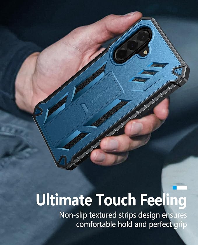 FNTCASE for 11 Pro XL Case Rugged Kickstand 2 Front Frames Black | Built-in Screen Protector 20FT Military-Grade Drop Protection Rugged Heavy Duty Shockproof Full Body Protective Cover