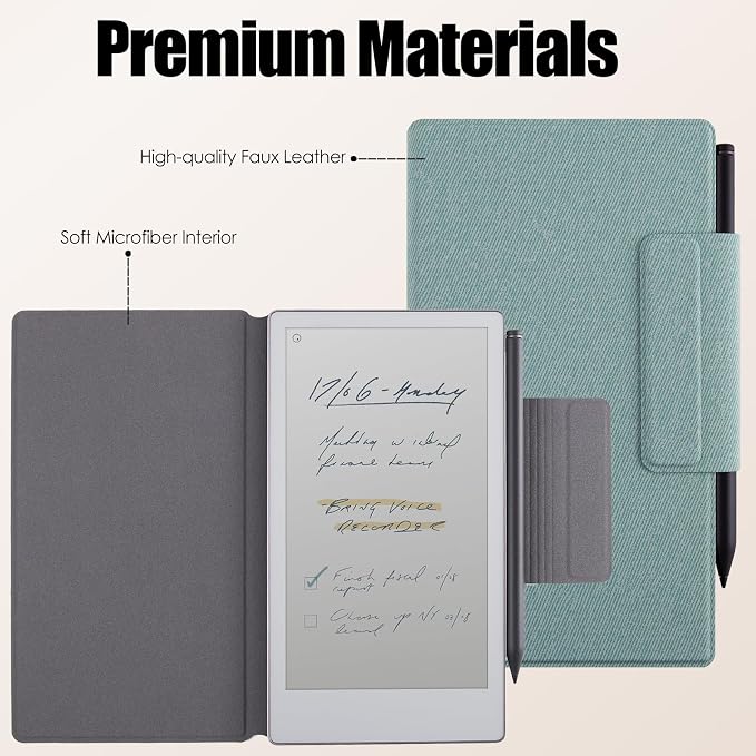Case for 7.3 Remarkable Paper Pro MovePU Leather Magnetic Cover | PU Leather Protective CoverPen Buckle DesignSlim &amp Thin Lightweightwith Auto Sleep/Wake Dark Blue