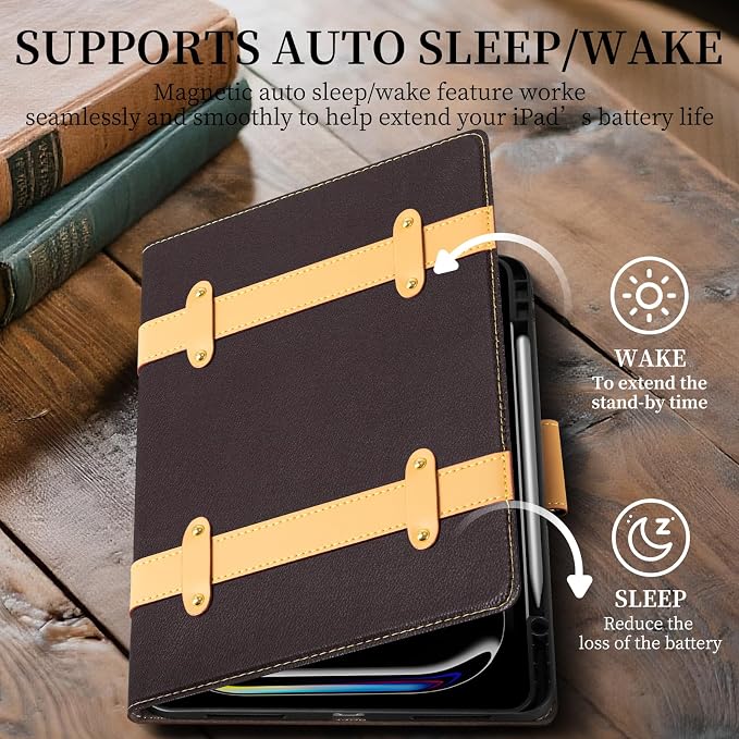 Case for iPad mini 7 (A17) ProiPad mini 7th/6th Gen (2024/2021) | Microfiber Leather Folio Cover with Adjustable Multi-angle StandAuto Sleep/WakeShockproof Protection CaseBlack