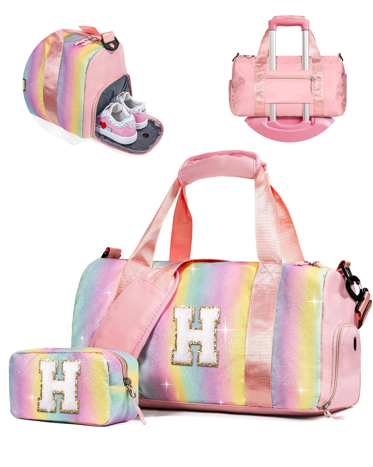 Vogewood Gifts for Daughter-Girl Gym Bag with Shoe Compartment-Dance Stuff