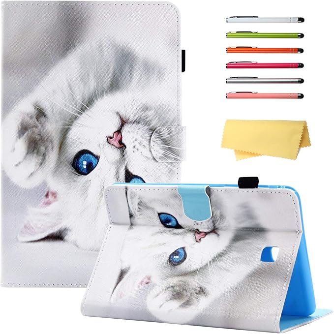 Case for Samsung Galaxy Tab A 8.0 inch Tablet Case 2015 (Model SM-T350/T355/P350/P355) with Pencil Holder [Auto Sleep/Wake] Stand Folio PU Leather Shockproof Cover Magnetic Smart WalletNight