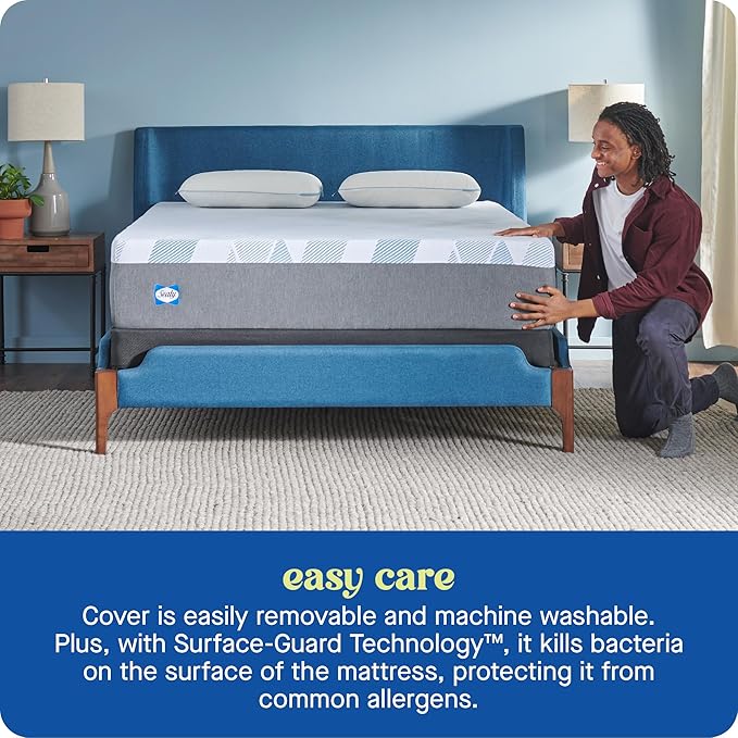 Sealy Dreamlife 14” Foam Mattress-in-a-Box, Twin XL, SealyComfort Gel Memory Foam, SealySupport Transition Foam, Machine Washable Cover