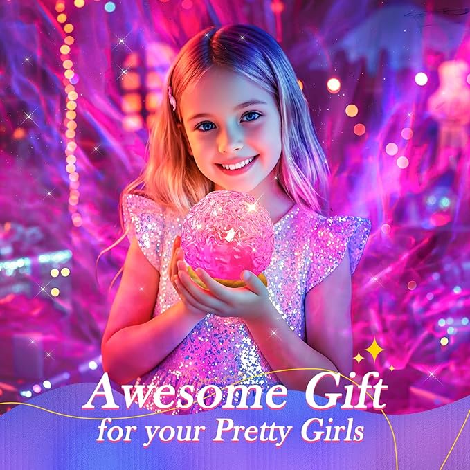 Christmas Gifts Teen Girls Kids Crystal Light Projector, 216 Modes Mood Lighting for Bedroom, Remote & USB Control Room Lights for Bedroom, Ambient Lighting Aesthetic Room Decor for Teen Girls Gifts