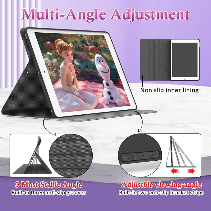 Case for iPad 6th/5th Generation 2018/2017 for iPad Air 2 2014 / Air 1 2013 9.7 inch Multi-Angle Viewing Stand 9.7 Cover Folio Auto Wake/Sleep iPad 6/5 Gen Case (Colorful Tree)