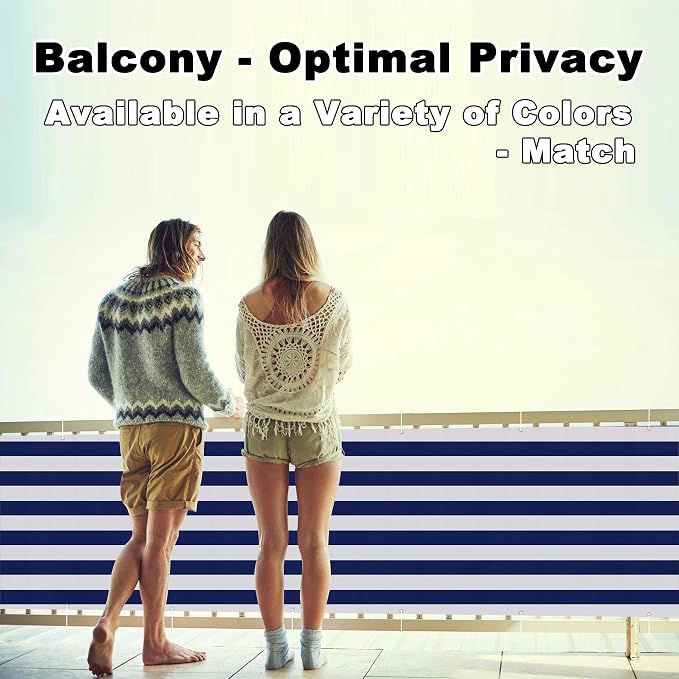 Balcony Privacy Screen 3.9' x 19.7' Durable UV-Resistant Privacy Screen Outdoor
