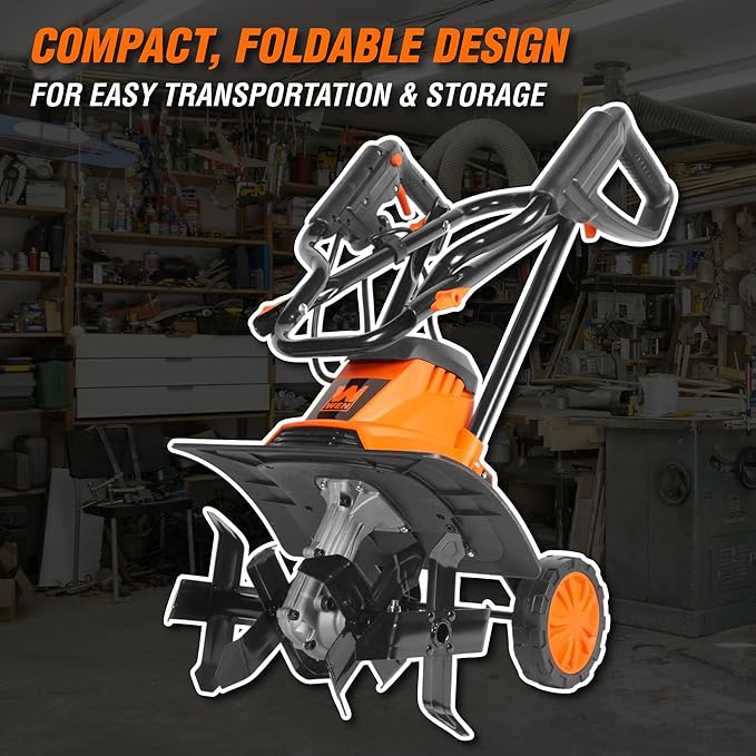 WEN Electric Tiller and Cultivator with 14-Inch Tilling Width and 10-Amp Motor (TC1014)
