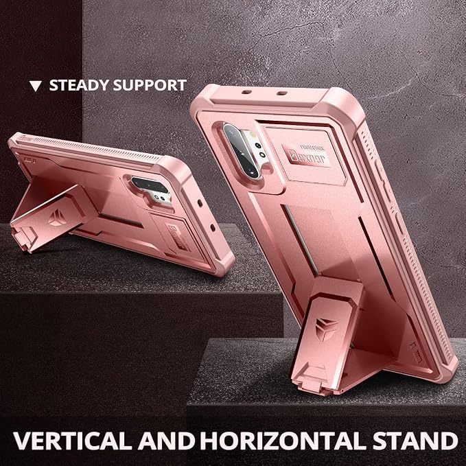 Dexnor for Samsung Galaxy Note 10+ Plus Case [Built in Screen Protector and Kickstand] Heavy Duty Military Grade Protection Shockproof Protective Cover for Samsung Galaxy Note 10 Plus (Army Green)
