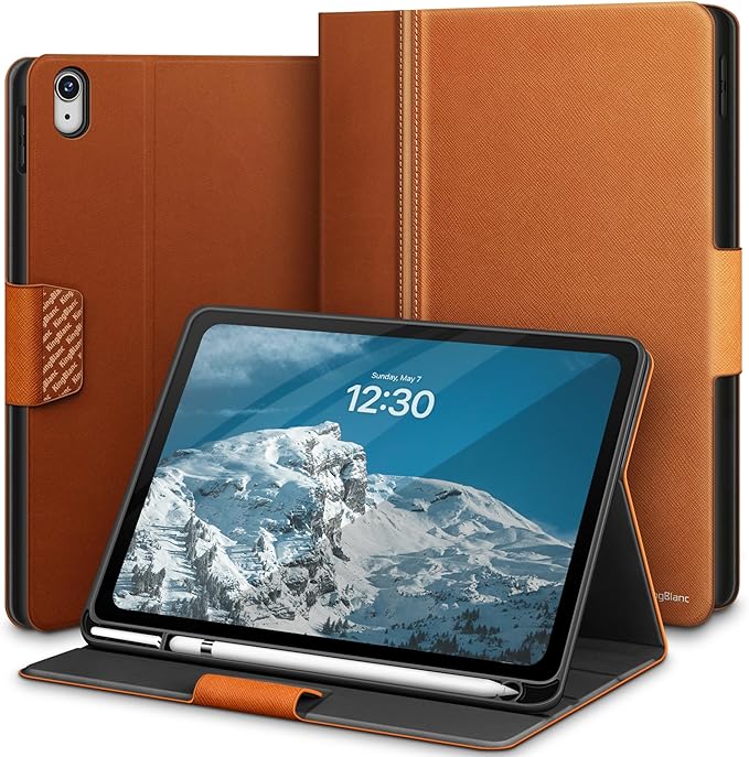 Case for iPad (A16) 11th Gen 11-inch iPad 10th Gen 10.9-inch | with Pencil Holder PU Leather Protective Cover Auto Sleep/Wake Multi-Angle Viewing/Typing Stand Magnetic Closure Beige