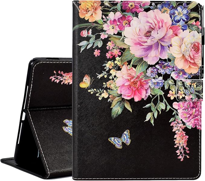 Case for iPad 9th/8th/7th Generation iPad 10.2 Case (2021/2020/2019 Model iPad 9/8/7 Case) PU Leather Folio Folding Stand Cover for iPad 10.2 inch Auto Wake/Sleep Hummingbird