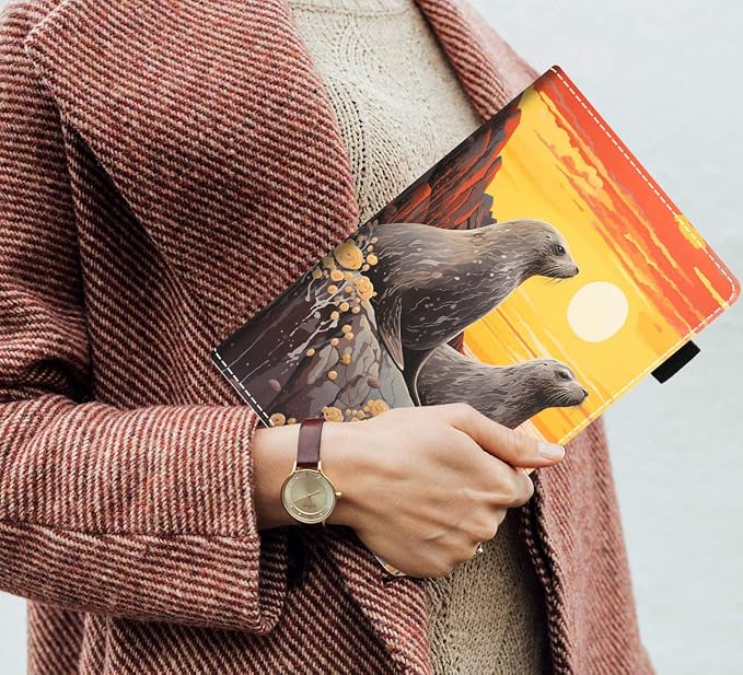 Case for Amazon Kindle Fire 7 Tablet (7 Display 12th Generation 2022 Release) Slim PU Leather Stand Folio Cover with Card Slot &amp Auto Wake Sleep Abstract Paint Butterfly