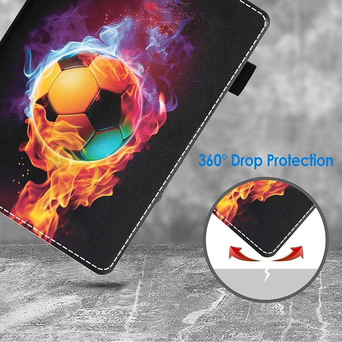 Case for Amazon Kindle Fire HD 10 Tablet 10.1 (9th/7th Generation 2019/2017 Release) Slim Folding Stand Folio Cover with Card Slot &amp Auto Wake/Sleep - African American Girl