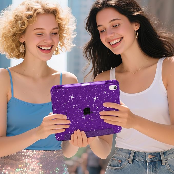 Akkerds for iPad 10th Generation Case 10.9 Inch 2024 - for iPad (A16) 11th Gen Case 11 Inch 2025 with Pencil Holder - Slim Trifold Stand Protective Cover with Crystal Clear Back - Gray
