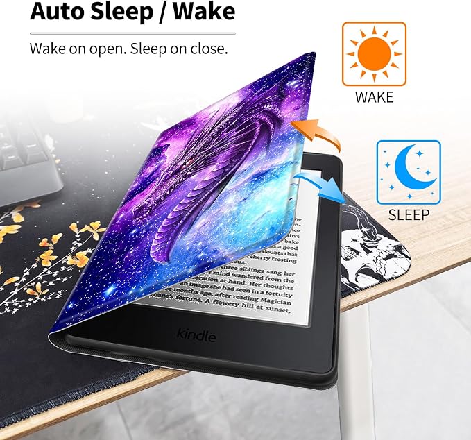 Case for All-New 7 Kindle Paperwhite 12th Gen 2024 &amp Kindle Colorsoft Signature EditionPU Leather Cover with Auto Sleep Wake FeatureAmerican Flag Eagle