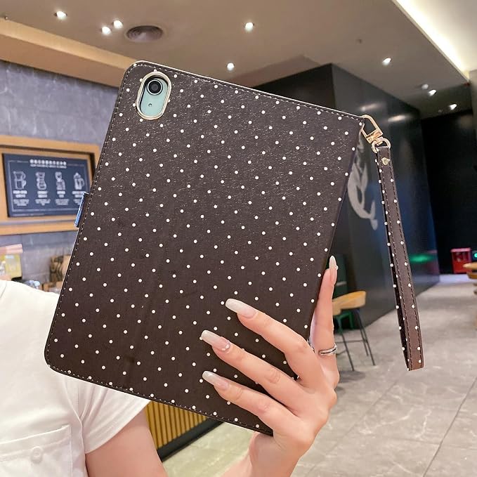 Checkered Case for iPad (A16) 11th Generation 11 Inch (2025) iPad 10th Generation 10.9 Inch (2022) with Pencil Holder (Black)