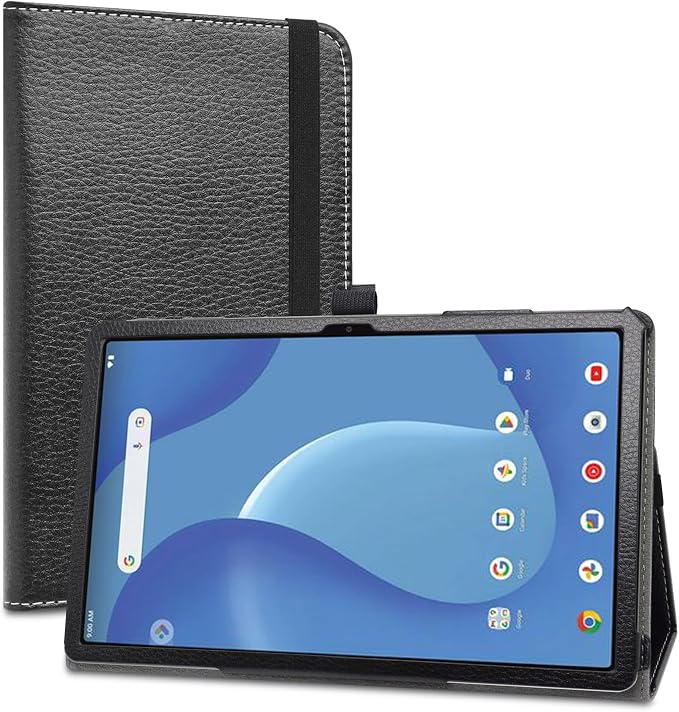 LiuShan Compatible with Onn 10.4 Tablet Pro Case 2023PU Leather Slim Folding Stand Cover for Onn 10.4 inch Tablet Pro Tablet (2023 Model No.100110603)Black