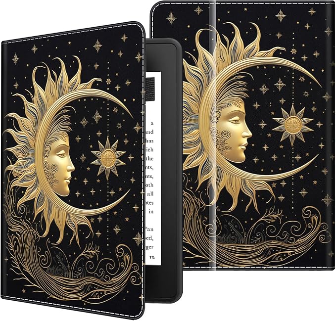 Case for 7 All-New Kindle Paperwhite 12th Gen 2024 &amp Kindle Colorsoft Signature Edition (2024 Release) PU Leather Folio Cover with Auto Wake/Sleep ，Blue Dragon
