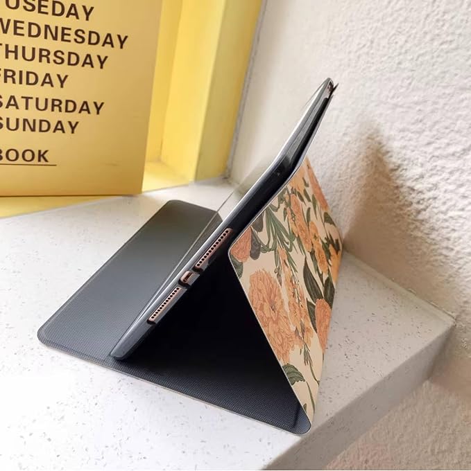 Flower Case for Xiaomi Redmi Pad 2 11 Case Flower Pattern Cute Floral Illustrated Printed Cover with Pencil HolderColor 5