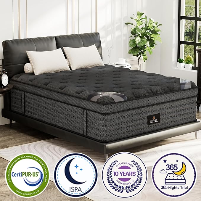 Twin Size Mattress, 11.6 Inch Deluxe Hybrid Twin Mattress in a Box, Medium Firm Mattresses With Gel Memory Foam & Pocket Springs, Pressure Relief, Cooling, Extra Edge Support [Upgraded Support]