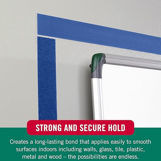 VELCRO Brand Colors | Blue Sticky Back Tape | 10ft Roll with Adhesive, Cut Strips to Length | Mount Classroom Décor, Create Seasonal Craft Projects | Organize Home or Office