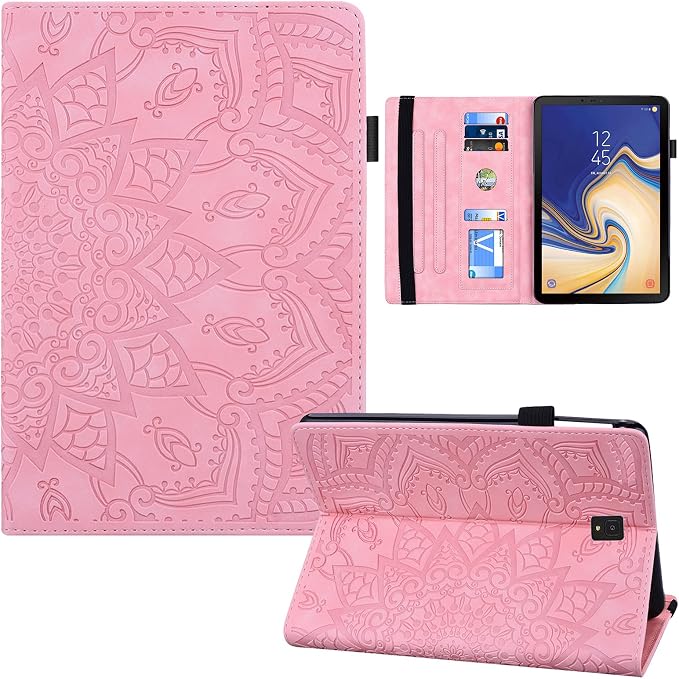 Galaxy Tab S4 10.5 2018 Case RASUNE PU Leather Card Slot Multi-Angle Stand Cover with Auto Sleep/Wake Protective Folio Case for Samsung Galaxy Tab S4 10.5 2018 Model SM-T830/T835/T837 -Black