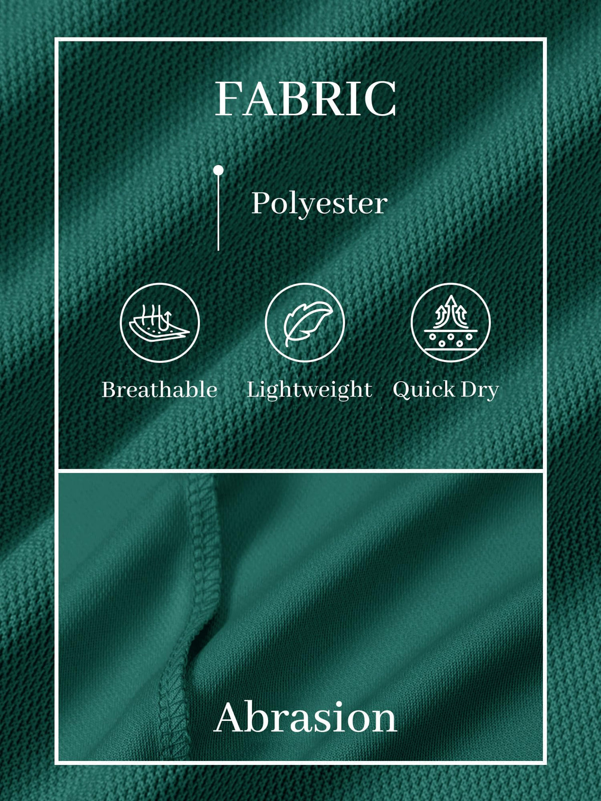 TACVASEN Mens Golf Shirt Dry Fit Mens Polo Shirts Short Sleeve Performance Golf Polos for Men with Collar Work Shirts Emerald Green, M