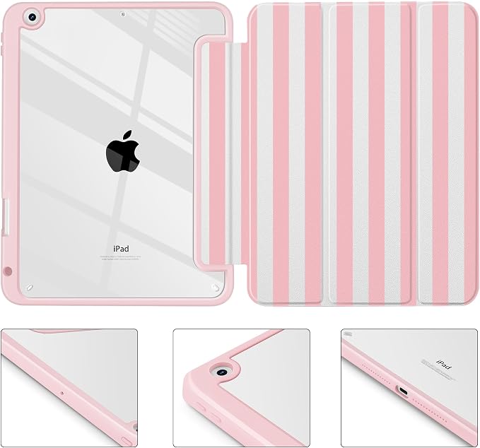 May Chen for iPad 9th Generation with Pencil Holder iPad 8th/7th Gen Case 10.2-inch [Penceil Holder] Trifold Stand Auto Wake/Sleep Clear TPU Protection Back Cover Ballet Shoes