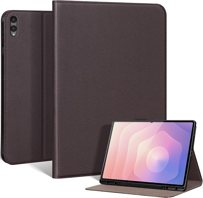 Leather Case for Samsung Galaxy Tab S11 Ultra 14.6 2025 Black | Business Folio Cover with Pencil Holder Magnetic Closure Auto Wake/Sleep Multi-Angle Stand