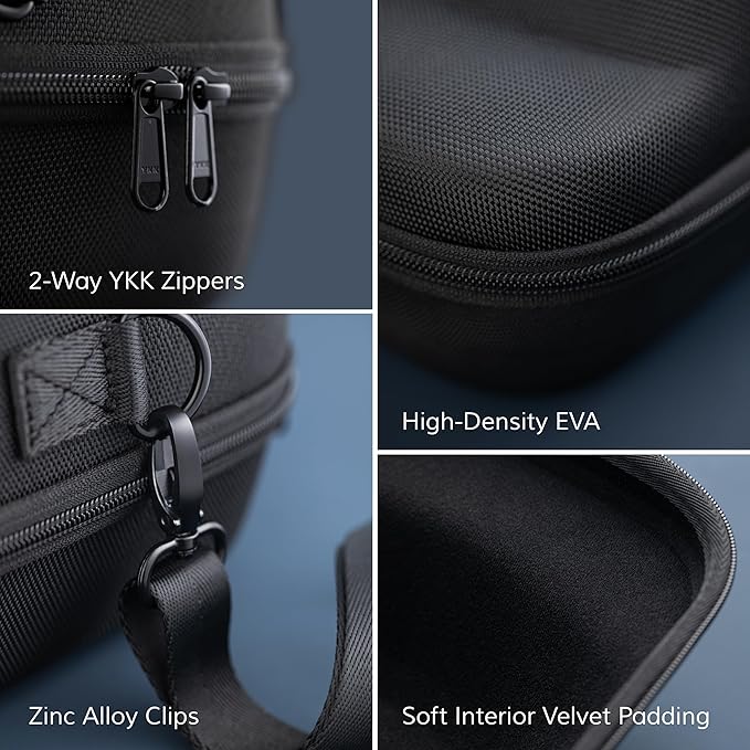 OZUECCR Hard Hat Travel Case – Storage for Baseball Caps with Carrying Handle and Adjustable Shoulder Strap, Hat Organizer Protects up to 6 Hats, for Travel and Home Storage (Inner Orange)